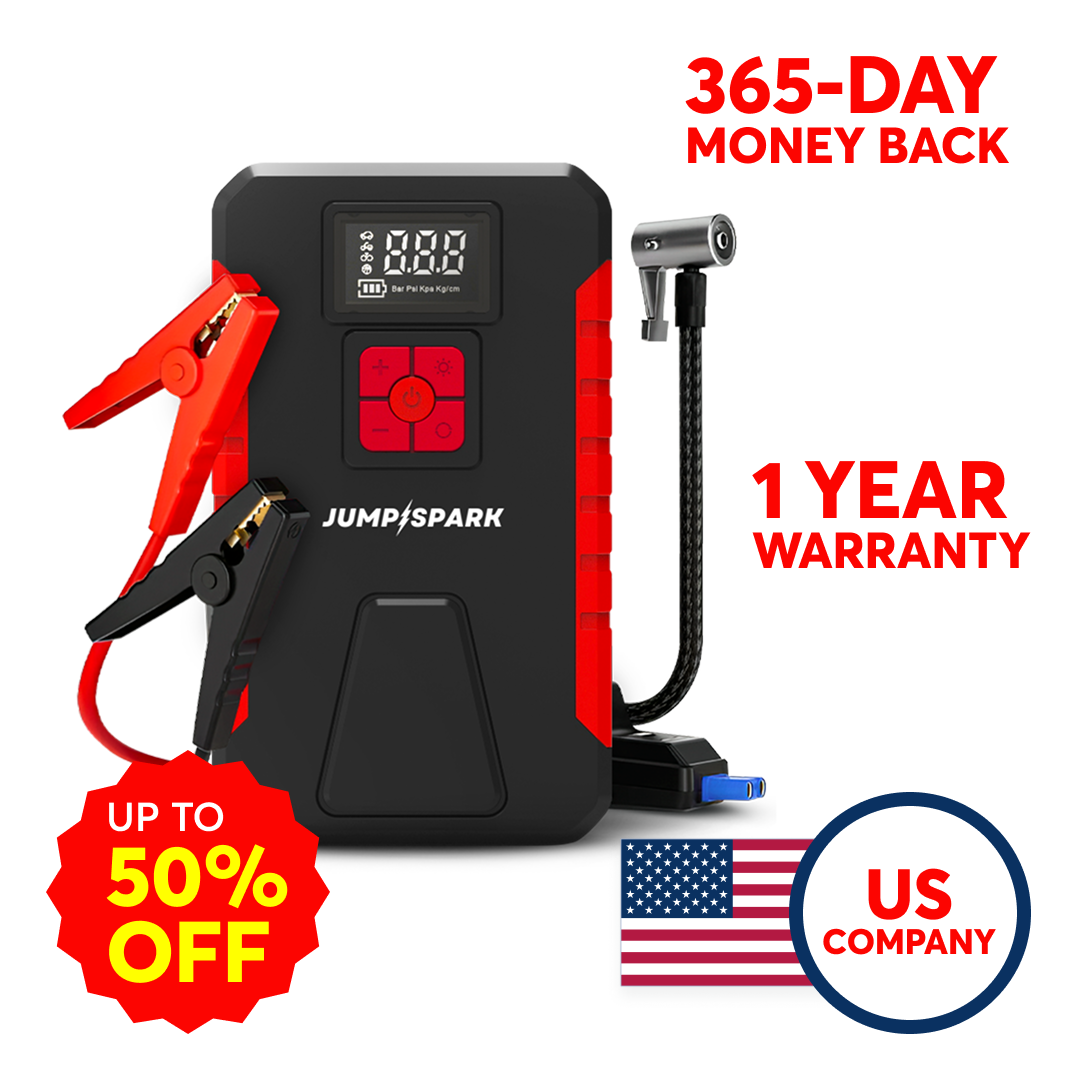 JumpSpark™ 4-in-1 Jump Starter and Air Pump