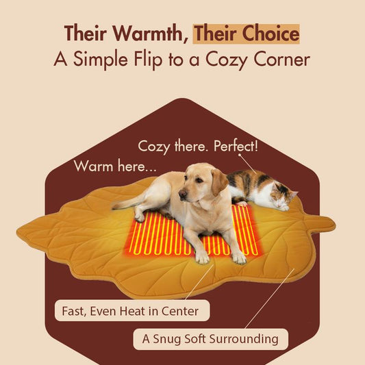 Heated Leaf Pet Bed