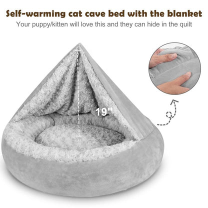 Hooded Donut Pet Bed