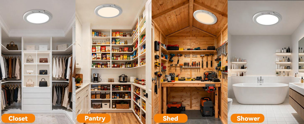 Rechargeable Motion Sensor Ceiling Lights (2-Pack)
